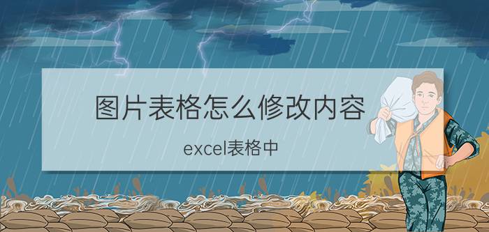 图片表格怎么修改内容 excel表格中 固定填充内容怎么修改？